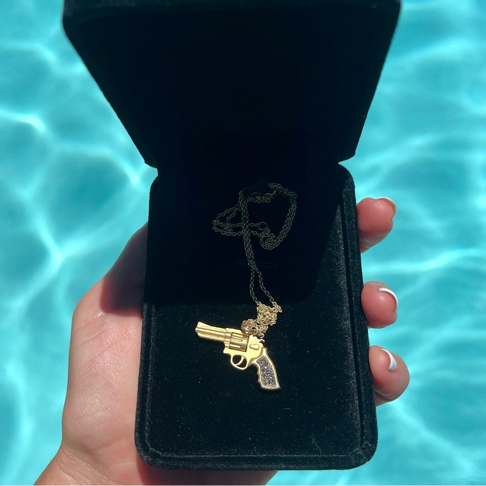 Black Diamond & 18k Gold Necklace